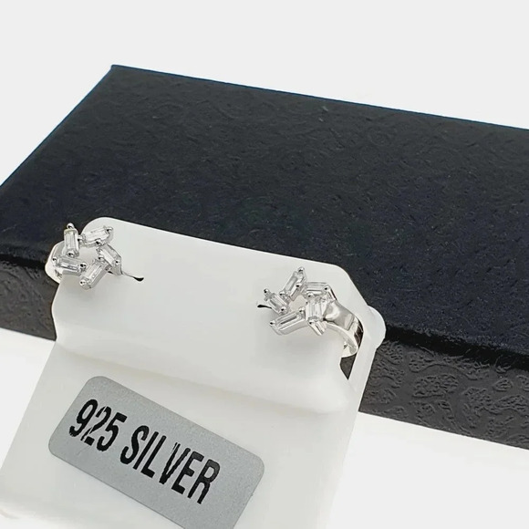 "925 sterling silver luxury CZ earrings for women/girls, Best for gift, RJUS2016 - Picture 2 of 10